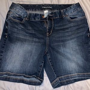 Maurice’s dark wash shorts